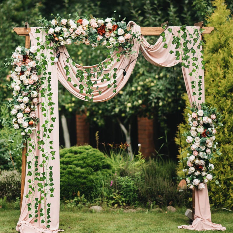 CEWOR 14 Pack 98 Feet Fake Ivy Leaves Artificial Garland Greenery Hanging Plant Vine for Bedroom Wall Decor Wedding Party Room Aesthetic Stuff - Image 5
